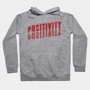 Positivity Typography in RED Hoodie